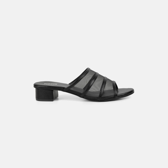 Mochi Women Black Casual Slip Ons (SKU: 40-502-11-36)