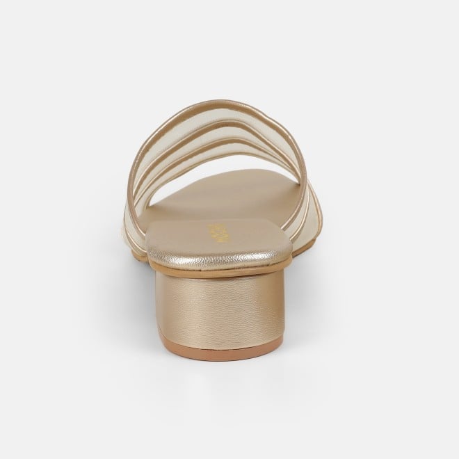 Mochi Women Gold Casual Slip Ons (SKU: 40-502-15-36)