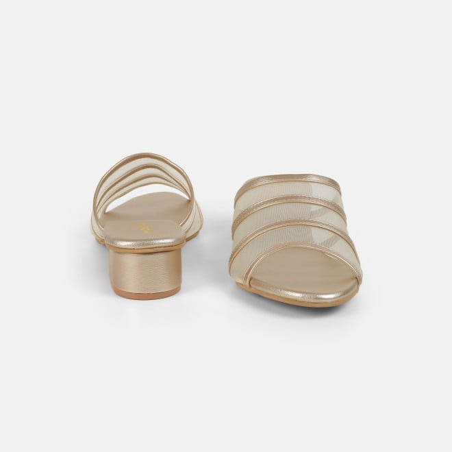 Mochi Women Gold Casual Slip Ons (SKU: 40-502-15-36)