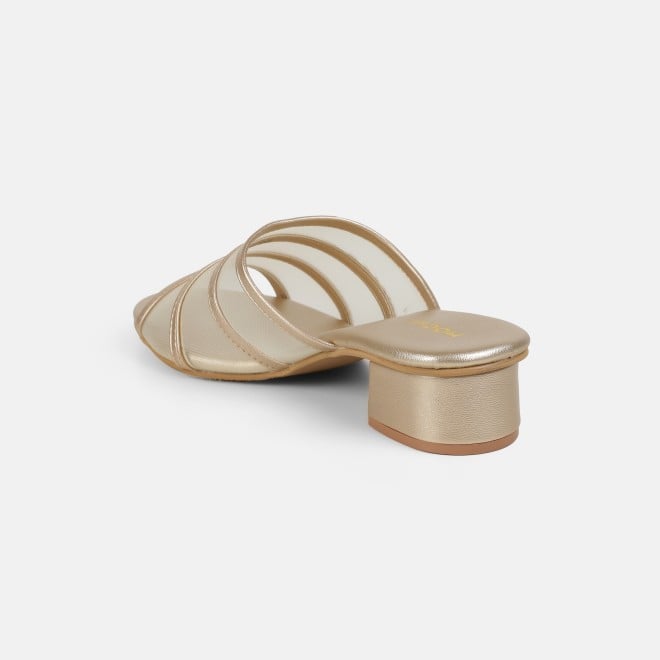 Mochi Women Gold Casual Slip Ons (SKU: 40-502-15-36)