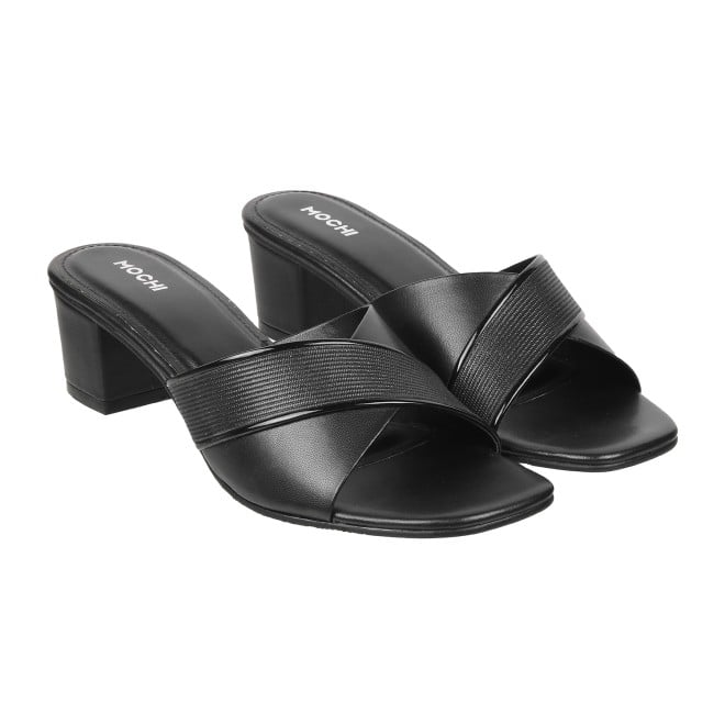 Mochi Women Black Casual Sandals