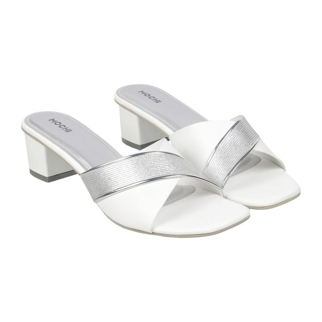 Mochi Women White Casual Sandals