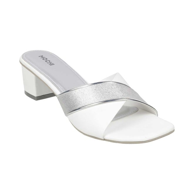 Mochi Women White Casual Sandals