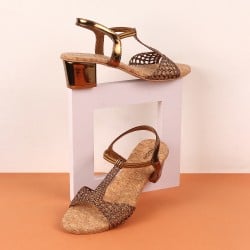 Women Antique-Gold Casual Sandals