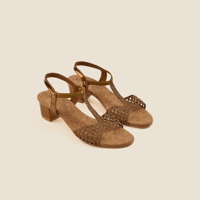 Mochi Women Antique-Gold Casual Sandals (SKU: 40-7-28-36)