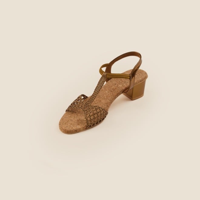 Mochi Women Antique-Gold Casual Sandals (SKU: 40-7-28-36)