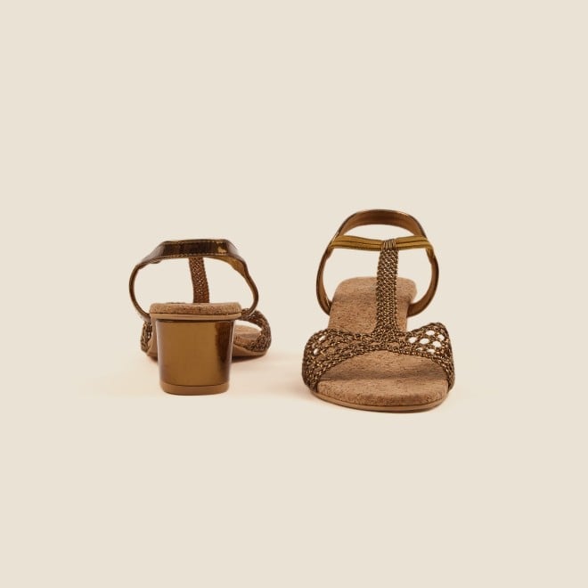 Mochi Women Antique-Gold Casual Sandals (SKU: 40-7-28-36)