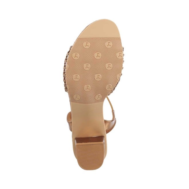 Mochi Women Antique-Gold Casual Sandals (SKU: 40-7-28-37)