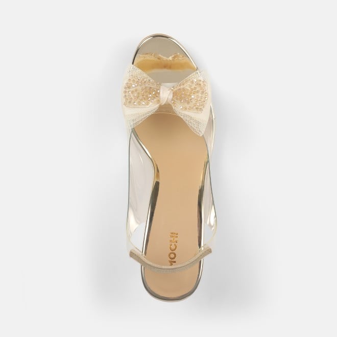 Mochi Women Gold Party Sandals (SKU: 40-800297-15-36)