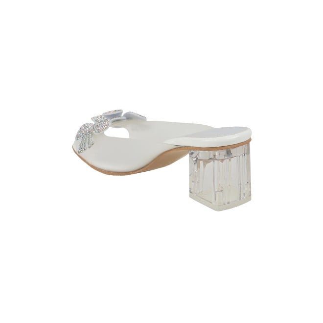 Mochi Women White Party Slip Ons (SKU: 40-800307-16-37)