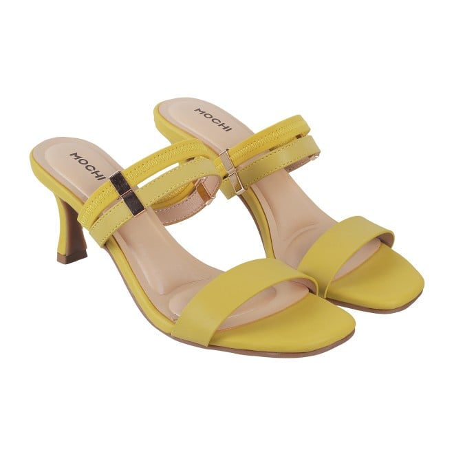 Mochi Women Yellow Casual Sandals