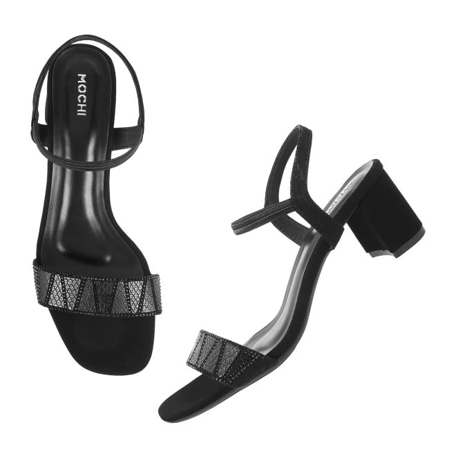 Mochi Women Black Party Sandals (SKU: 40-900122-11-36)