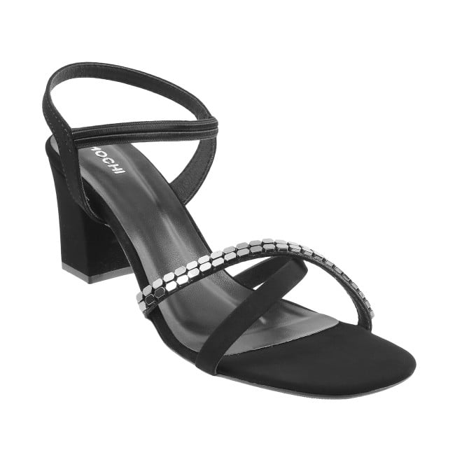 Mochi Women Black Party Sandals