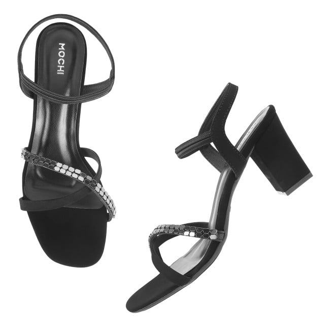 Mochi Women Black Party Sandals (SKU: 40-902442-11-36)