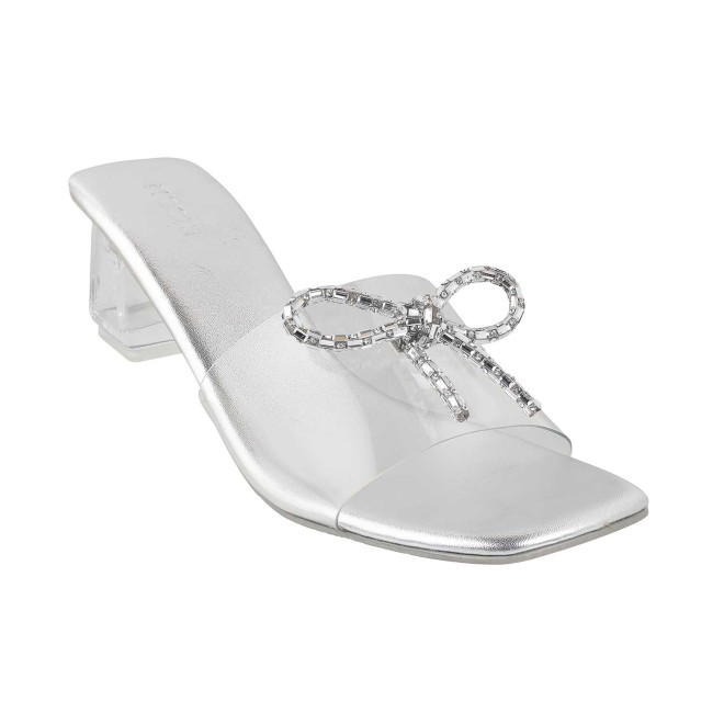 Buy A CLEAR TRAP BLUE HEELED SANDALS for Women Online in India