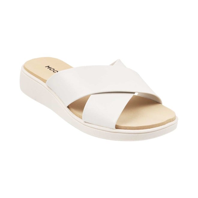 Mochi Women Off-White Casual Slippers