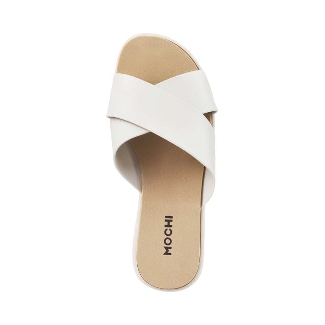 Mochi Women Off-White Casual Slippers (SKU: 41-1160-66-36)