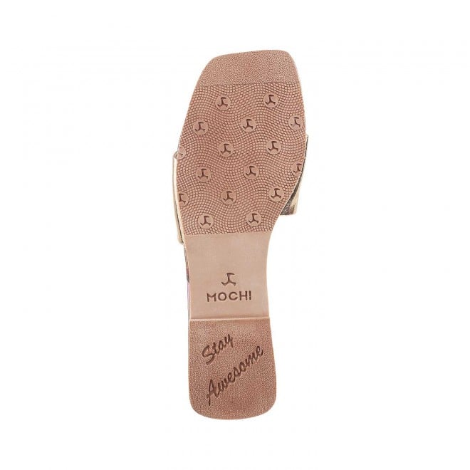 Mochi Women Rose-Gold Casual Slippers (SKU: 41-136-52-36)