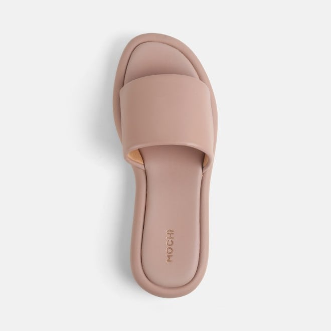 Mochi Women Peach Casual Slip Ons (SKU: 41-139-80-36)