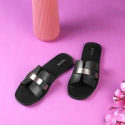 Women Black Casual Slip Ons