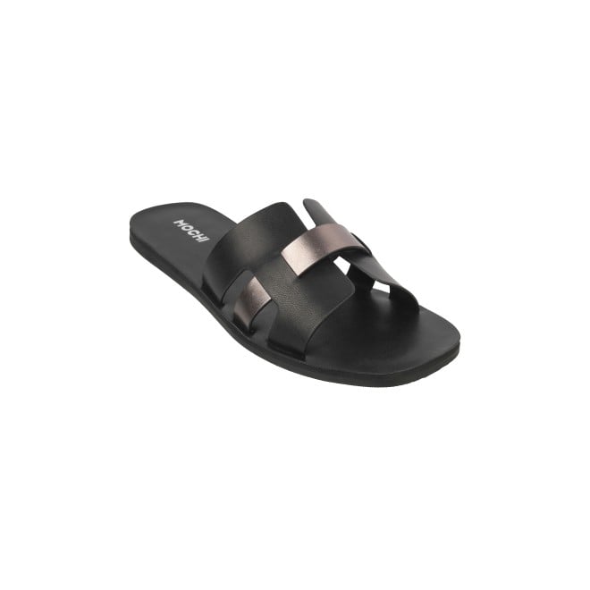 Mochi Women Black Casual Slip Ons