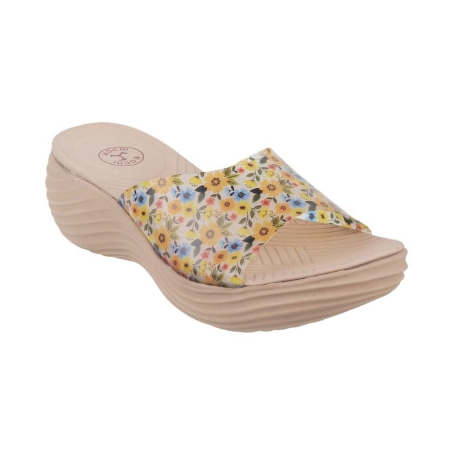 Mochi Women Beige Casual Sandals (SKU: 41-145L-20-42)