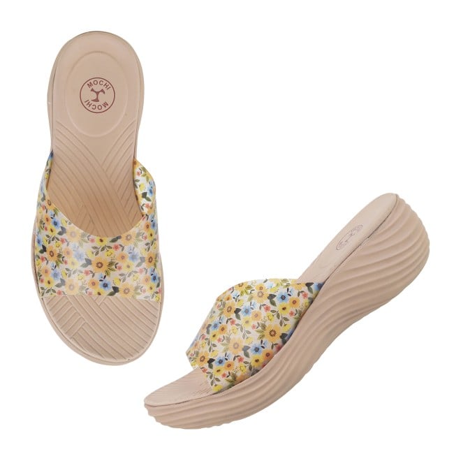 Mochi Women Beige Casual Sandals (SKU: 41-145L-20-42)