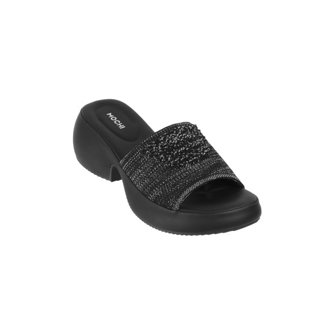 Mochi Women Black Casual Mules (SKU: 41-153-11-36)