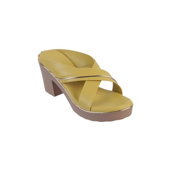 Mochi Women Yellow Casual Slip-Ons (SKU: 41-163-33-36)