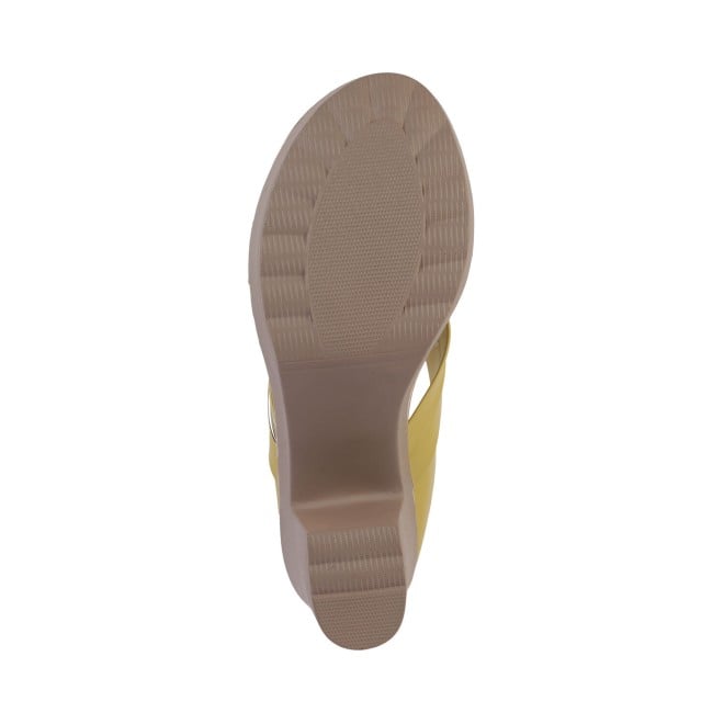 Mochi Women Yellow Casual Slip-Ons (SKU: 41-163-33-36)