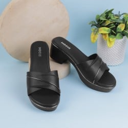 Women Black Casual Slip Ons