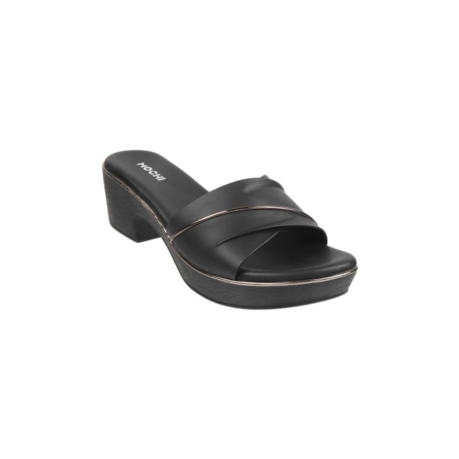 Mochi Women Black Casual Slip Ons (SKU: 41-164-11-36)