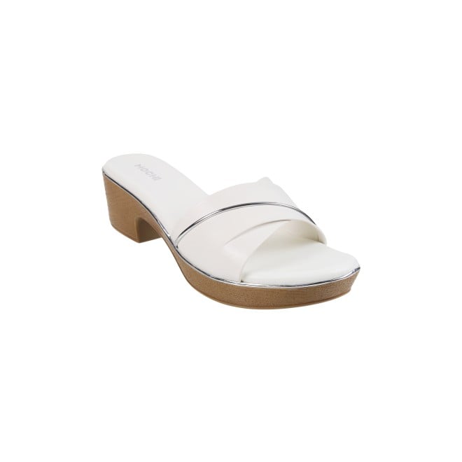 Mochi Women White Casual Slip Ons (SKU: 41-164-16-36)