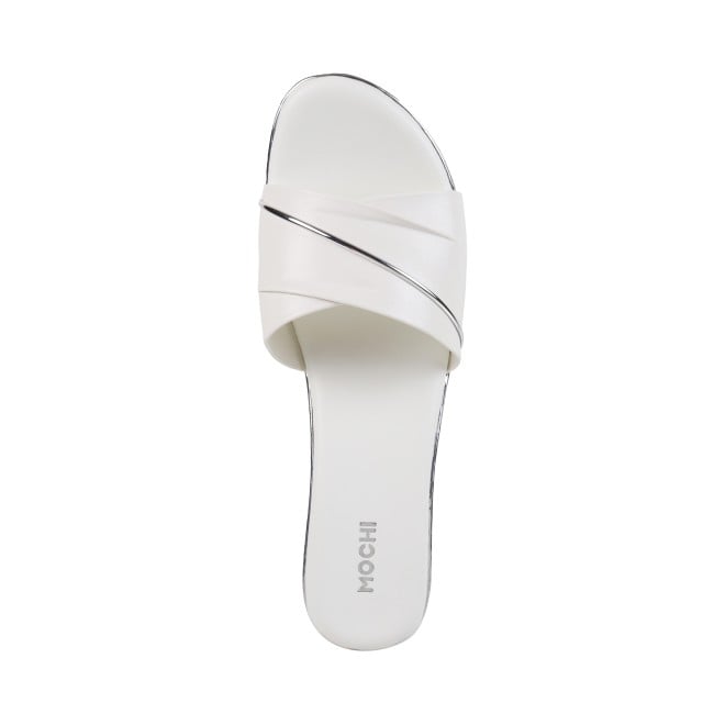 Mochi Women White Casual Slip Ons (SKU: 41-164-16-36)