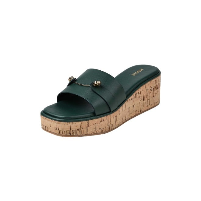 Mochi Women Green Casual Slip Ons (SKU: 41-188-21-37)