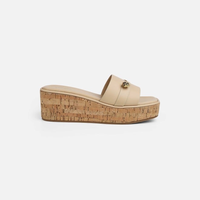 Mochi Women Beige Casual Slip Ons (SKU: 41-188-20-37)