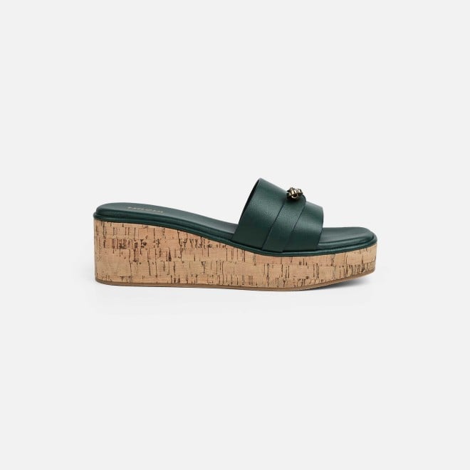 Mochi Women Green Casual Slip Ons (SKU: 41-188-21-37)
