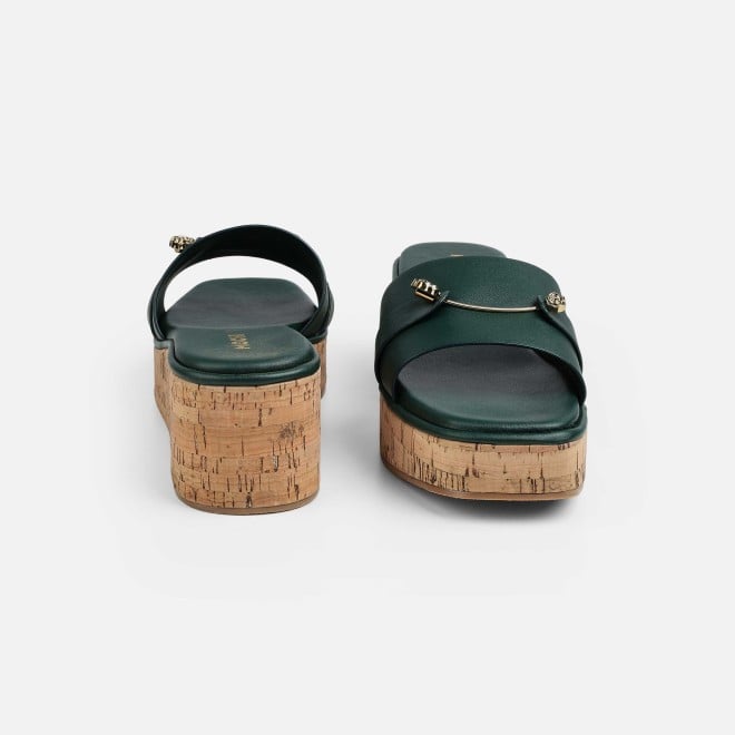 Mochi Women Green Casual Slip Ons (SKU: 41-188-21-37)