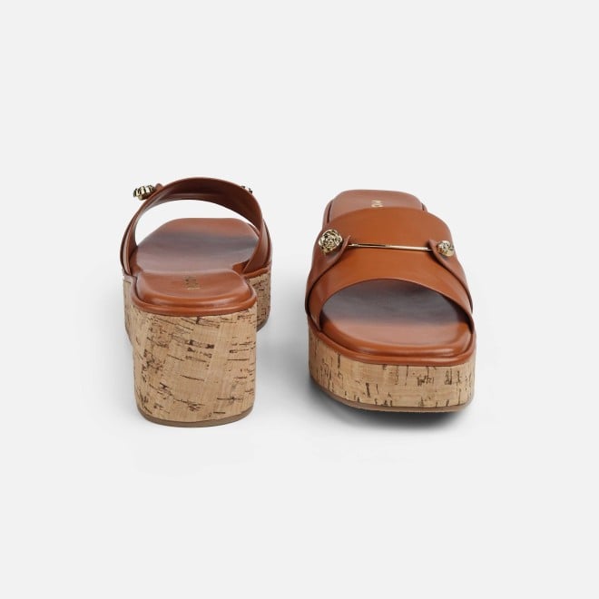 Mochi Women Tan Casual Slip Ons (SKU: 41-188-23-37)