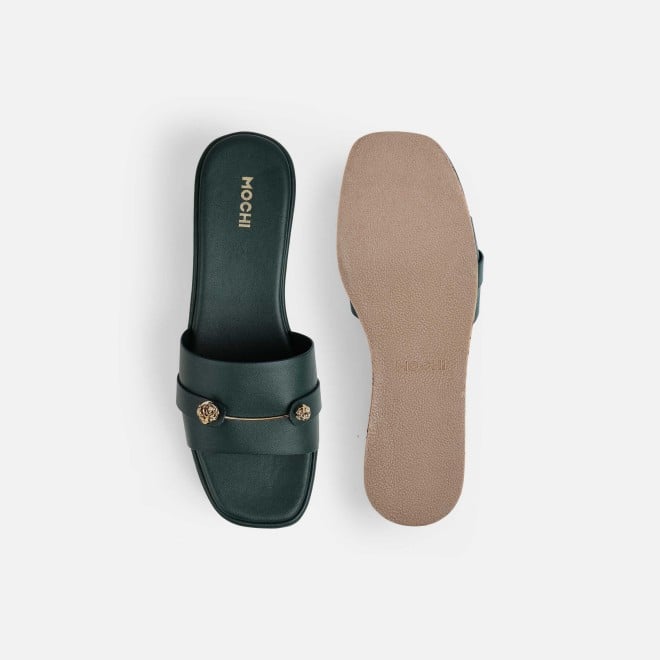 Mochi Women Green Casual Slip Ons (SKU: 41-188-21-37)