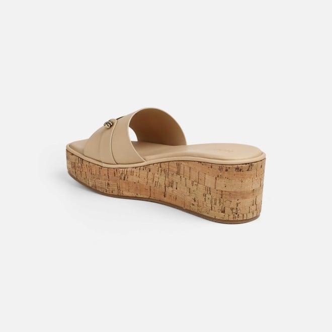 Mochi Women Beige Casual Slip Ons (SKU: 41-188-20-37)