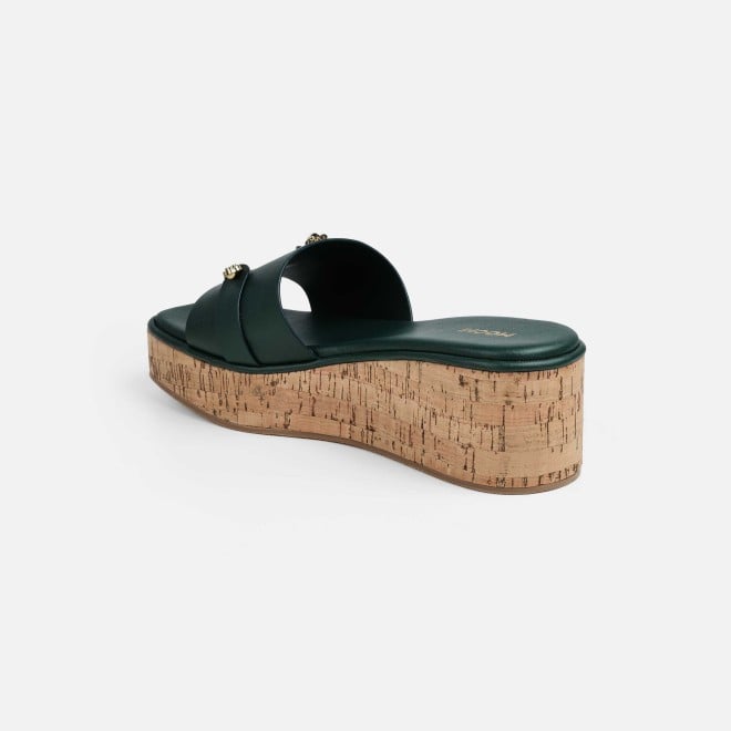 Mochi Women Green Casual Slip Ons (SKU: 41-188-21-37)