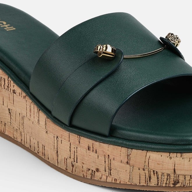 Mochi Women Green Casual Slip Ons (SKU: 41-188-21-37)