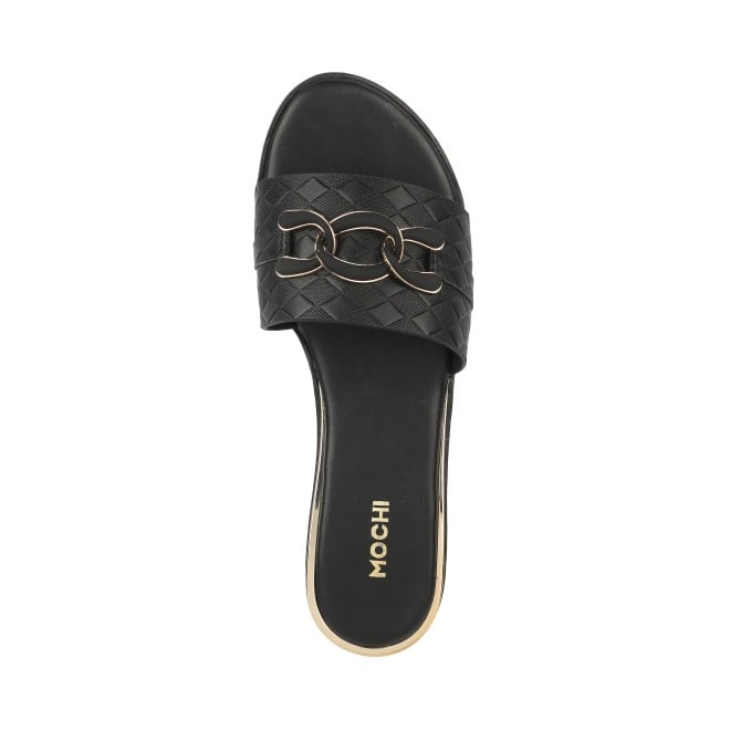 Mochi Women Black Casual Slip Ons (SKU: 41-190-11-36)