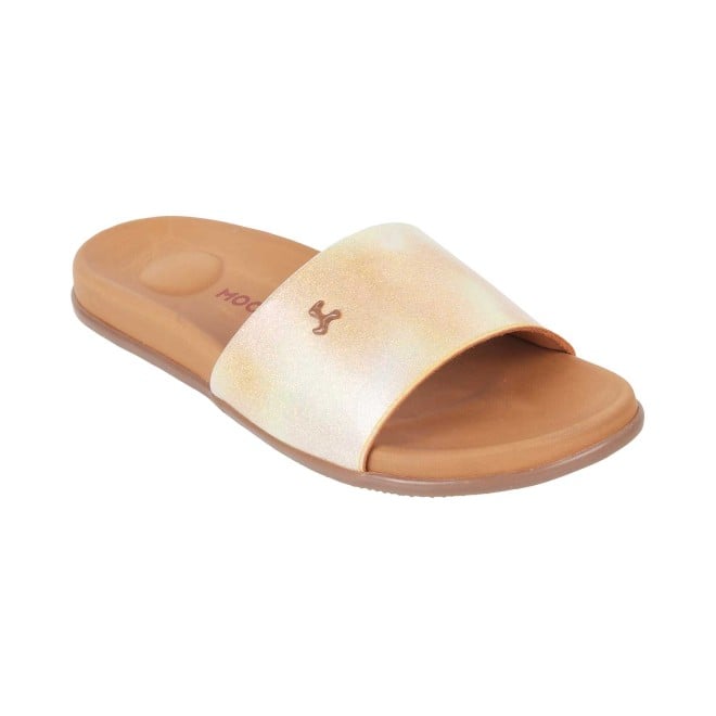 Mochi Women Tan Casual Slippers (SKU: 41-201-23-36)