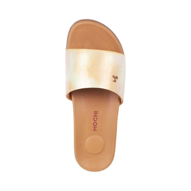 Mochi Women Tan Casual Slippers (SKU: 41-201-23-36)