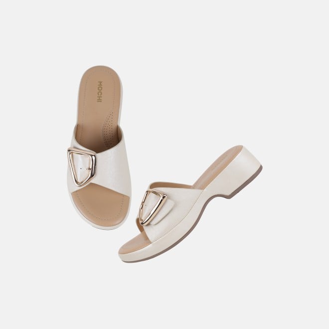 Mochi Women Off-white Casual Slip Ons (SKU: 41-228-66-36)