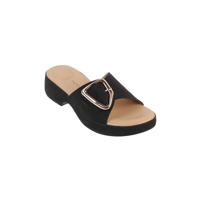 Mochi Women Black Casual Slip Ons (SKU: 41-228-11-36)