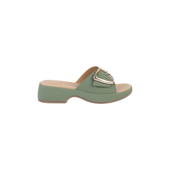 Mochi Women Green Casual Slip Ons (SKU: 41-228-21-36)