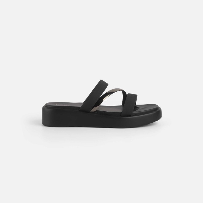 Mochi Women Black Casual Slip Ons (SKU: 41-245-11-36)